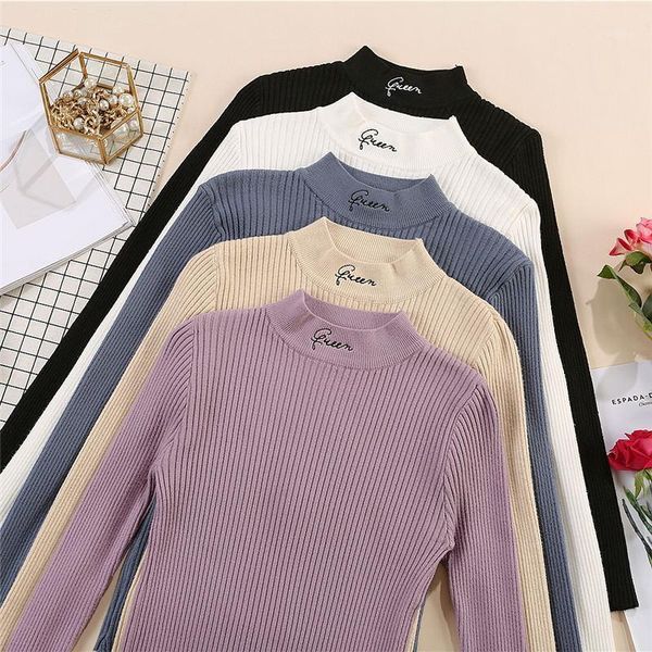 gkfnmt 2020 sweater women half turtleneck embroidery female knitted sweater pullovers long sleeve winter warm jumper1, White;black
gkfnmt 2020 sweater women half turtleneck embroidery female knitted sweater pullovers long sleeve winter warm jumper1, White;black