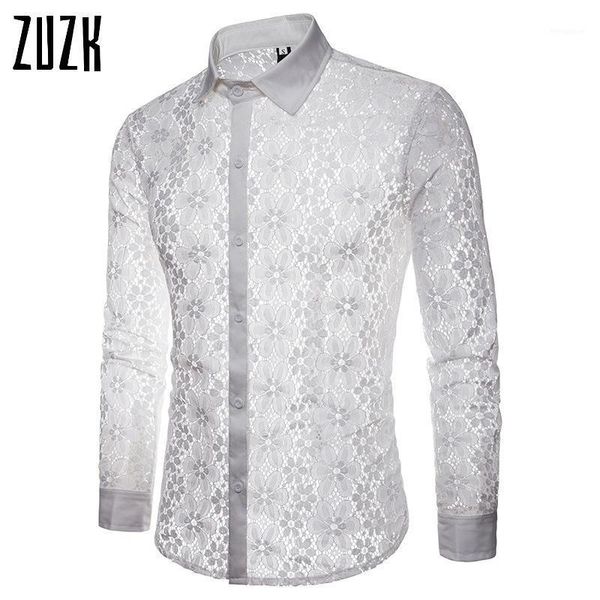floral embroidery lace shirt men new transparent dress shirts mens see trough club party black shirt male1, White;black
floral embroidery lace shirt men new transparent dress shirts mens see trough club party black shirt male1, White;black