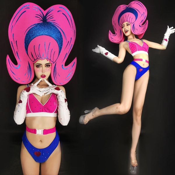 big head baby stage costume wig headwear bikini gogo dancer performance outfits female dj party cosplay american clothing 2056, Black;red
big head baby stage costume wig headwear bikini gogo dancer performance outfits female dj party cosplay american clothing 2056, Black;red