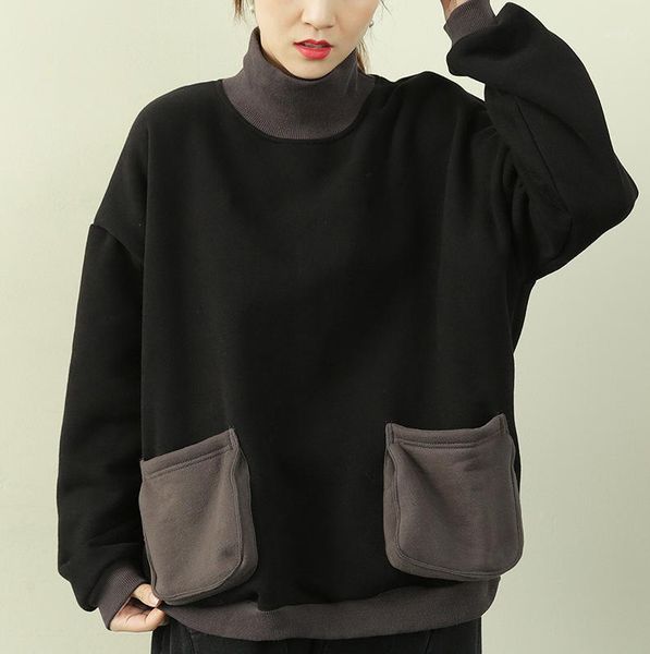2020 women sweatshirt fleece autumn winter new plus size pullovers turtleneck casual contrast color fashion warm women coat1, Black
2020 women sweatshirt fleece autumn winter new plus size pullovers turtleneck casual contrast color fashion warm women coat1, Black
