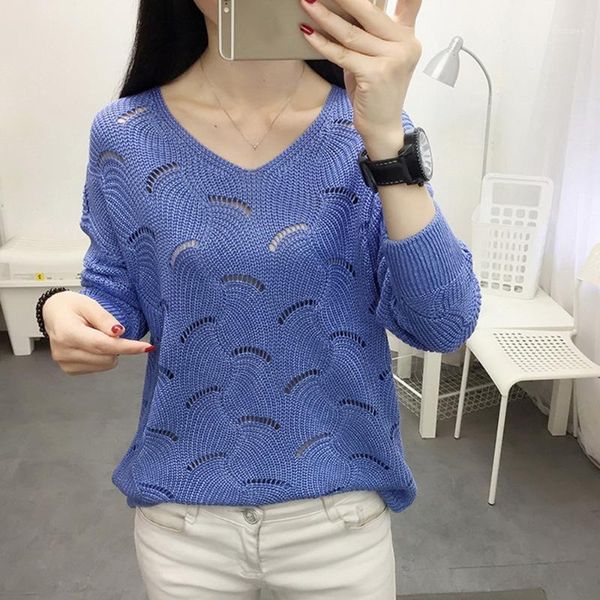 autumn hollow sweater women's knitwear v-neck loose long sleeve thin new korean casual simple solid pullovers1, White;black
autumn hollow sweater women's knitwear v-neck loose long sleeve thin new korean casual simple solid pullovers1, White;black