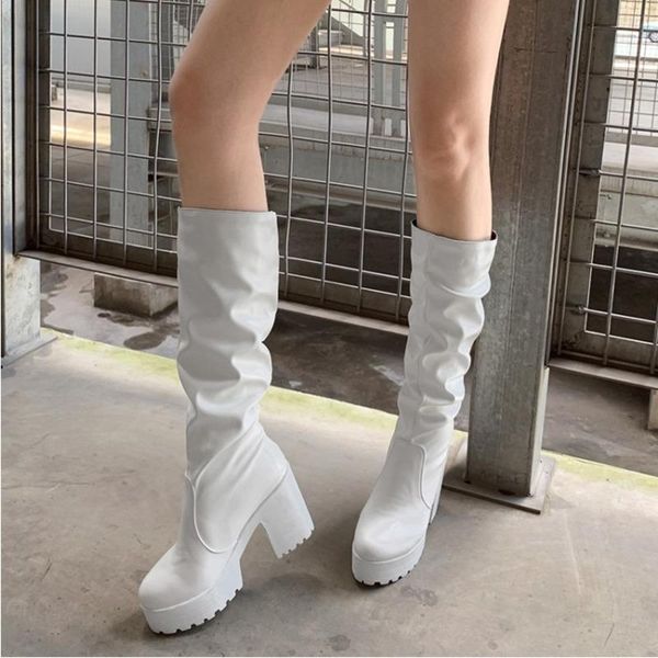 women long high boots 2021 fashion new winter warm fur platform botas high heels knee leather ladies temperament boots, Black
women long high boots 2021 fashion new winter warm fur platform botas high heels knee leather ladies temperament boots, Black