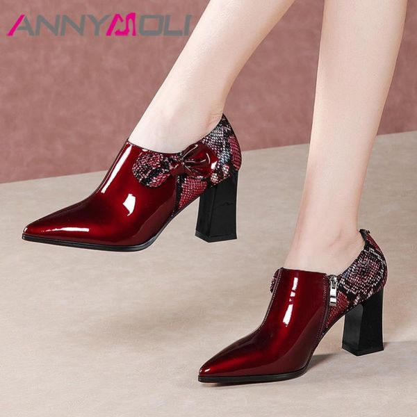 annymoli high heels women pumps natural genuine leather block high heel shoes snake print zip pointed toe shoes ladies size 4, Black
annymoli high heels women pumps natural genuine leather block high heel shoes snake print zip pointed toe shoes ladies size 4, Black