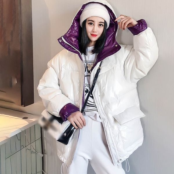 winter white duck down padded down women bright color patchwork warm parka jackets female fashion streetwear ladies parkas 201028, Black
winter white duck down padded down women bright color patchwork warm parka jackets female fashion streetwear ladies parkas 201028, Black