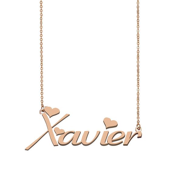 xavier name necklace custom nameplate pendant for women girls birthday gift kids friends jewelry 18k gold plated stainless steel, Silver
xavier name necklace custom nameplate pendant for women girls birthday gift kids friends jewelry 18k gold plated stainless steel, Silver