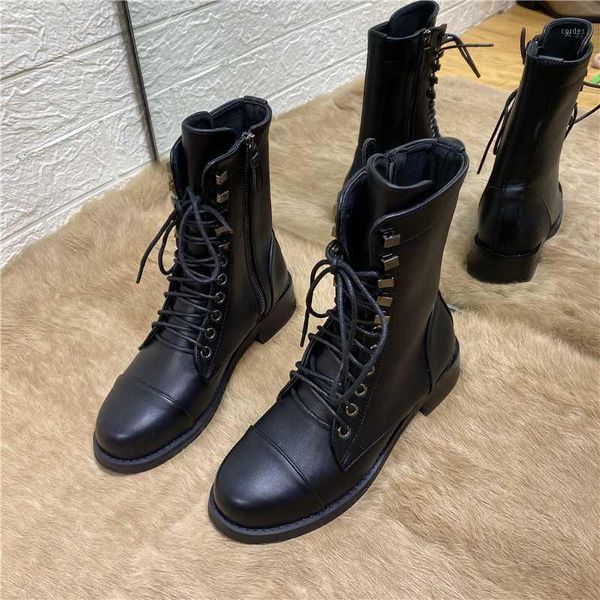 boots deat 2021 spring autumn fashion casual round toe black lace up leather single shoes women short cool sf3001
boots deat 2021 spring autumn fashion casual round toe black lace up leather single shoes women short cool sf3001