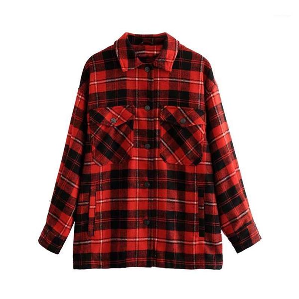 women plaid oversized red jacket checkered pockets loose style long sleeve warm coat female outwear stylish 1, Black;brown
women plaid oversized red jacket checkered pockets loose style long sleeve warm coat female outwear stylish 1, Black;brown