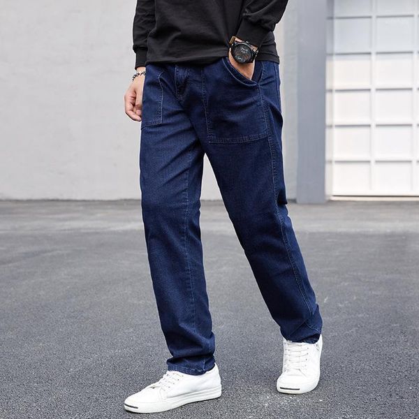 men's dark blue jeans 2020 spring autumn new loose straight denim pants male classic advanced stretch trousers plus size 44 461
men's dark blue jeans 2020 spring autumn new loose straight denim pants male classic advanced stretch trousers plus size 44 461