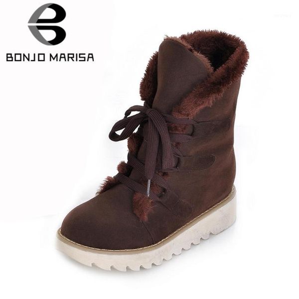 bonjomarisa 2020 winter big size 32-43 warm women ankle snow boots lace-up rubber flat platform boots casual wedges shoes woman1, Black
bonjomarisa 2020 winter big size 32-43 warm women ankle snow boots lace-up rubber flat platform boots casual wedges shoes woman1, Black
