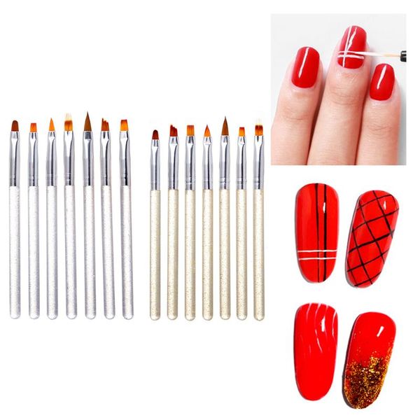 nail brushes 7pcs/set art liner painting pen 3d tips diy acrylic uv gel drawing flower line grid french design manicure tools, Yellow
nail brushes 7pcs/set art liner painting pen 3d tips diy acrylic uv gel drawing flower line grid french design manicure tools, Yellow
