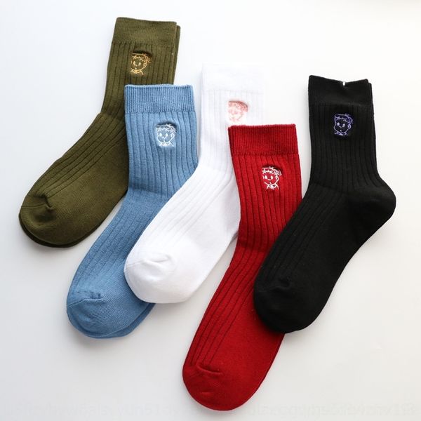 l5mug носки осенью и зимой женская игла вертикальная полоса 2020 вышитая маленькая девочка двойной и мультфильма середины икры носки женщин, Black 
l5mug носки осенью и зимой женская игла вертикальная полоса 2020 вышитая маленькая девочка двойной и мультфильма середины икры носки женщин, Black