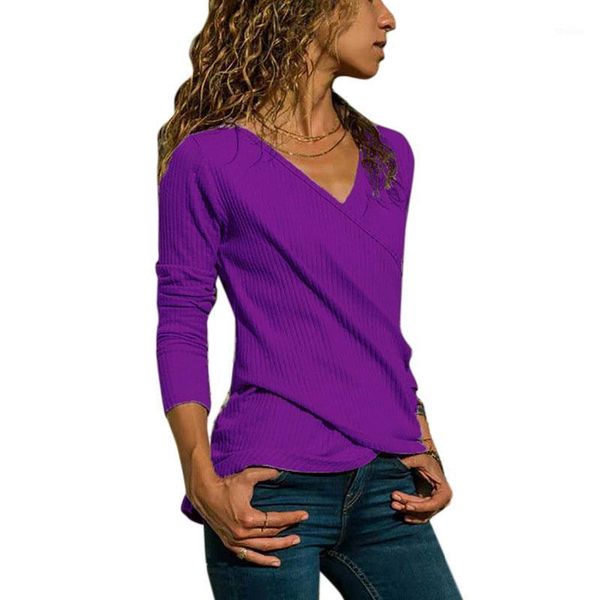 women's t-shirt vicabo ribbed cross tshirts women pure color full sleeve v neck slim clothes oversize casual bcsic ladies autumn clothi, White
women's t-shirt vicabo ribbed cross tshirts women pure color full sleeve v neck slim clothes oversize casual bcsic ladies autumn clothi, White