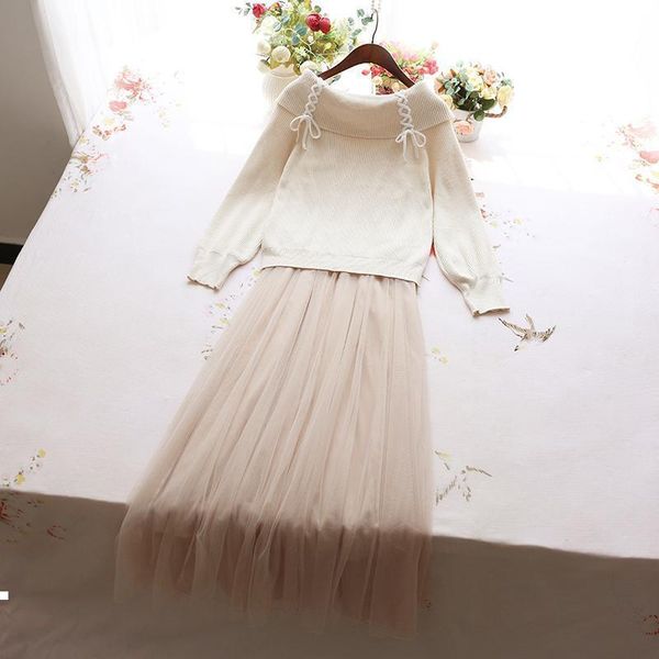 new beginning 2021 autumn retro sweater net thread skirt long suit elegant high 4 colour mesh dress of two parts y467 hsci, Gray
new beginning 2021 autumn retro sweater net thread skirt long suit elegant high 4 colour mesh dress of two parts y467 hsci, Gray