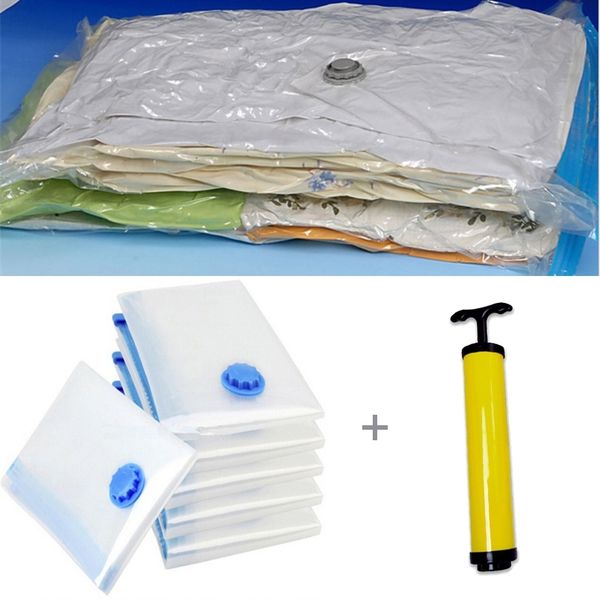 7pcs/set vacuum bag with hand pump storage home organizer transparent border clothes organizer seal compressed travel space save y200714, Blue;pink
7pcs/set vacuum bag with hand pump storage home organizer transparent border clothes organizer seal compressed travel space save y200714, Blue;pink