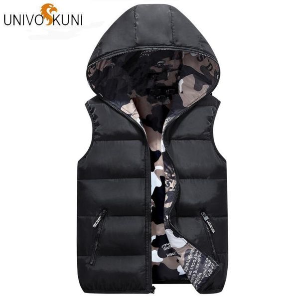 univos kuni 2020 autumn winter casual sleeve men vest thick warm slim down coat camouflage hoody homme vest for male/women q533, Black;white
univos kuni 2020 autumn winter casual sleeve men vest thick warm slim down coat camouflage hoody homme vest for male/women q533, Black;white