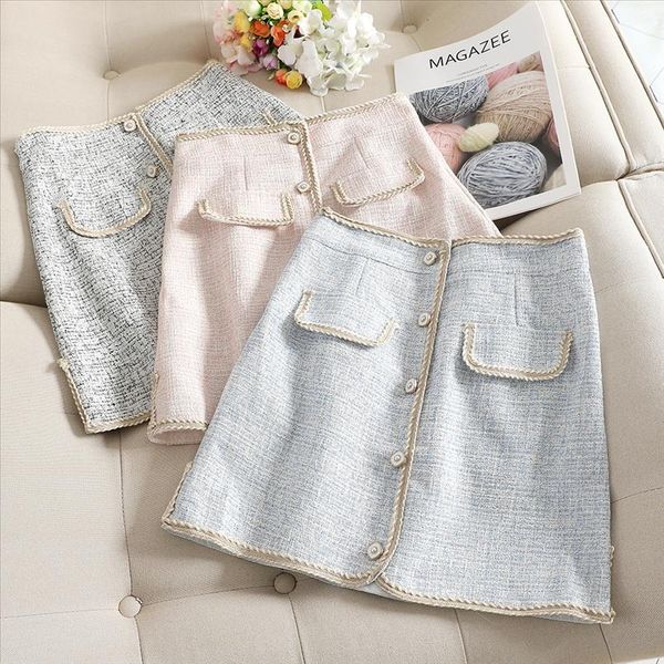 mini tweed skirt winter 2020 high waist plaid skirts short front buttons new arrivals saia feminina jupe femme spodnica, Black
mini tweed skirt winter 2020 high waist plaid skirts short front buttons new arrivals saia feminina jupe femme spodnica, Black