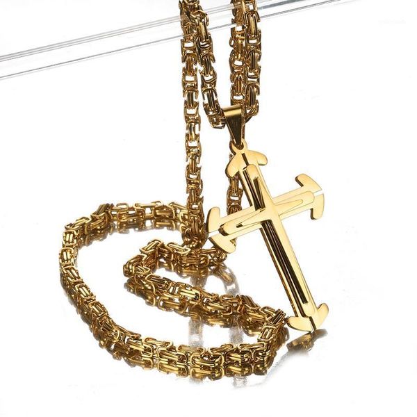 chains granny chic jewelry fashion men women 4mm byzantine chain stainless steel cross pendant necklace gift1, Silver
chains granny chic jewelry fashion men women 4mm byzantine chain stainless steel cross pendant necklace gift1, Silver