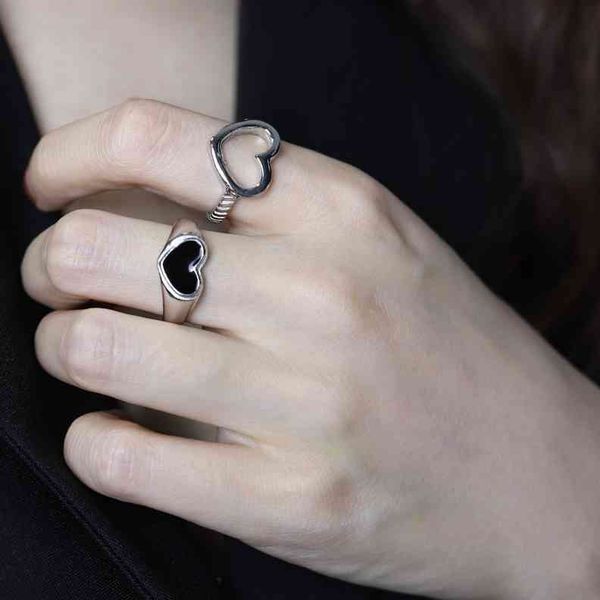 retro do the old wind does open adjustable hollow love two-piece combination stacking ring female ins cold punk jewelry, Silver
retro do the old wind does open adjustable hollow love two-piece combination stacking ring female ins cold punk jewelry, Silver