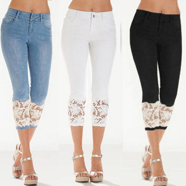 women's fashion large size cropped pants retro high waist explosive lace casual trousers 2019 new skinny stretch jeans#b 1017, Blue
women's fashion large size cropped pants retro high waist explosive lace casual trousers 2019 new skinny stretch jeans#b 1017, Blue