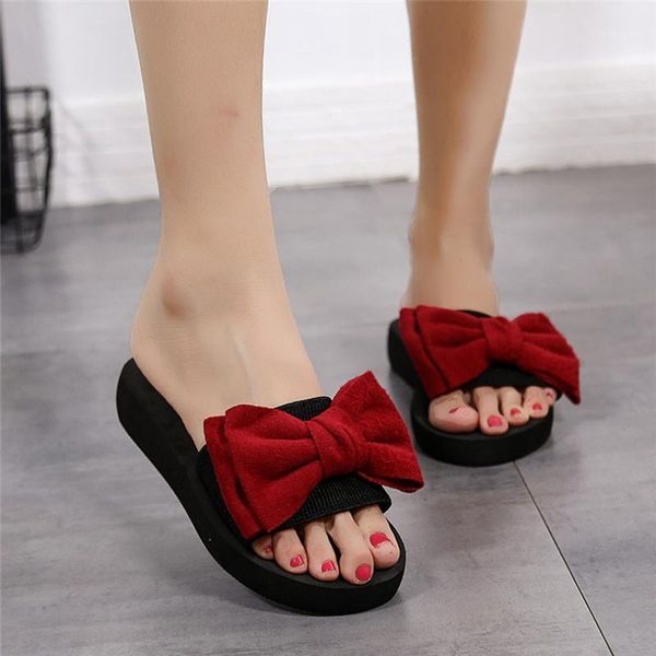 siketu slippers women bath flip flop shoes bowknot wedge bottom non-slip sandals slipper platform shoes chaussure femme a201, Black
siketu slippers women bath flip flop shoes bowknot wedge bottom non-slip sandals slipper platform shoes chaussure femme a201, Black