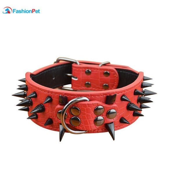 2 "width pu leather big dog collar with black sharp spikes studded for large dog jllwww sport77777
2 "width pu leather big dog collar with black sharp spikes studded for large dog jllwww sport77777