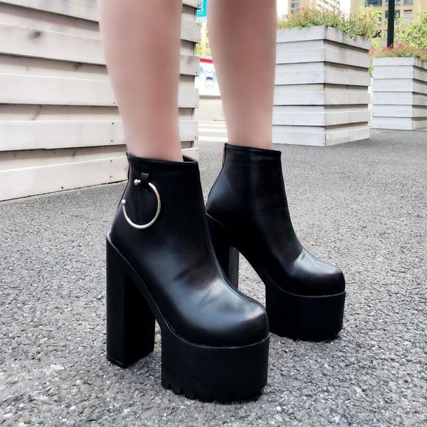 boots 15cm super high heel short 2021 fashion thick with wild ankle europe and america women's1, Black
boots 15cm super high heel short 2021 fashion thick with wild ankle europe and america women's1, Black