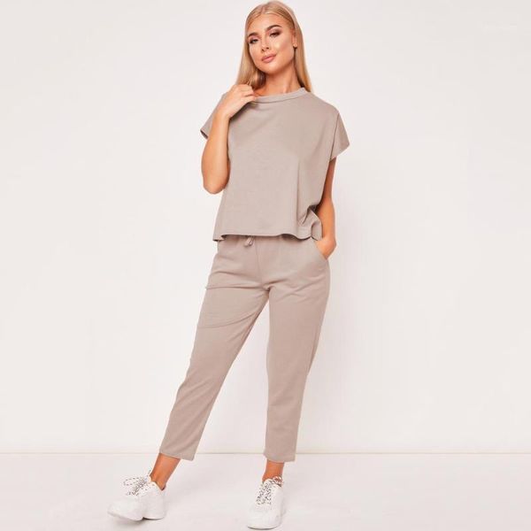 retro 2019 new ladies women's suit summer lace up joggers plain lounge wear tracksuit lounge wear casual loose solid sets1, White
retro 2019 new ladies women's suit summer lace up joggers plain lounge wear tracksuit lounge wear casual loose solid sets1, White