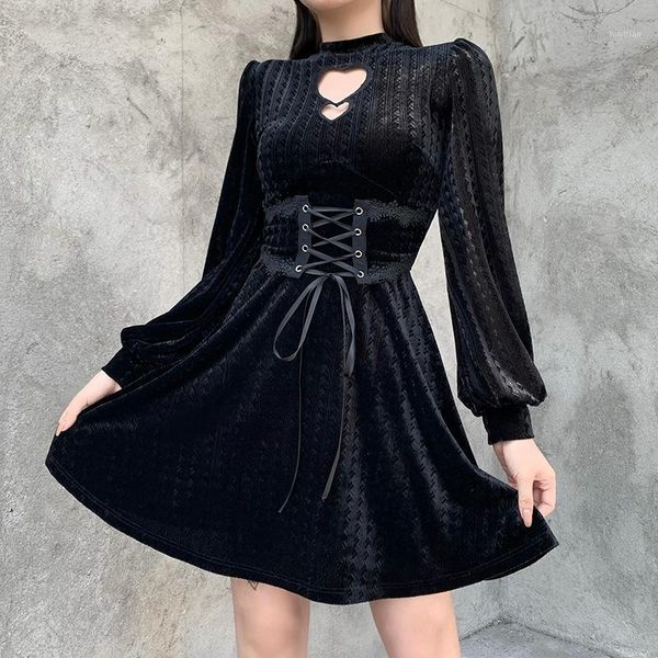 goth vintage hollow out black dress gothic high waist corset bandage dress women elegant long sleeve party dresses1, Black;gray
goth vintage hollow out black dress gothic high waist corset bandage dress women elegant long sleeve party dresses1, Black;gray