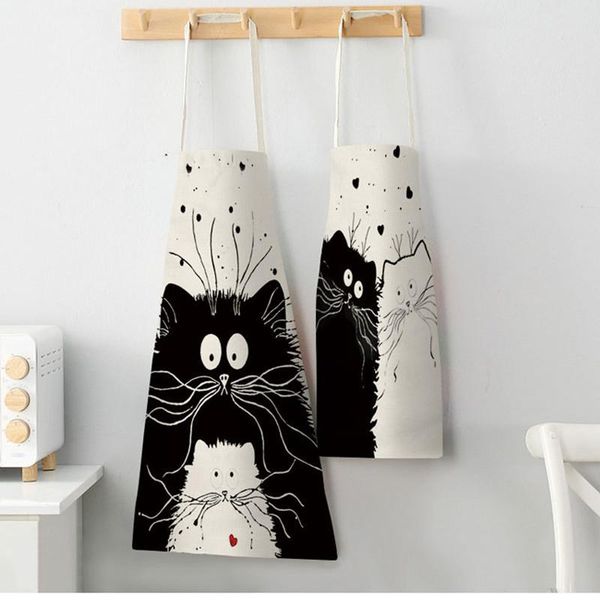 1 pcs kitchen cooking apron cute cat printing household sleeveless cotton linen apron men and women ladies baking accessories
1 pcs kitchen cooking apron cute cat printing household sleeveless cotton linen apron men and women ladies baking accessories