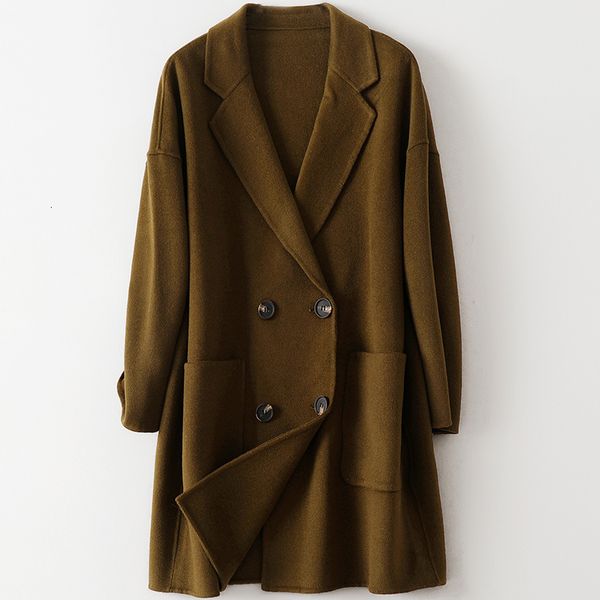 sell off non mending wool double faced women's spring and autumn fashion new woolen coat leisure medium length, Black
sell off non mending wool double faced women's spring and autumn fashion new woolen coat leisure medium length, Black