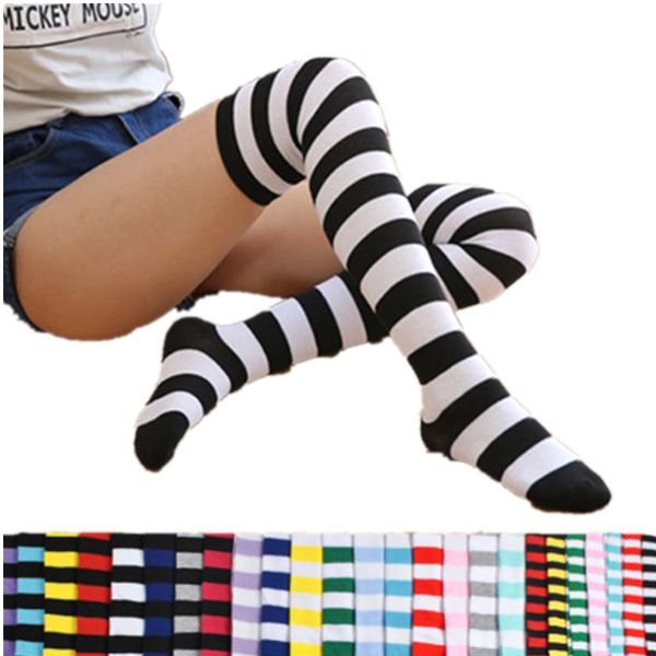 2020 colorful striped compression girl kawaii long body thigh high stocking overknee boots cute women' stockings, Red;black
2020 colorful striped compression girl kawaii long body thigh high stocking overknee boots cute women' stockings, Red;black
