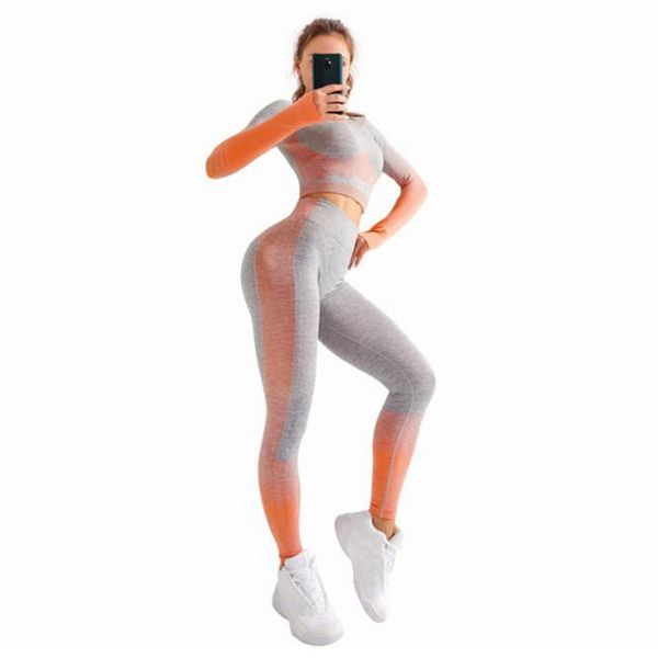 new women seamless yoga set fitness sports suits gym cloth long sleeve shirts crop high waist leggings workout yoga clothing c0122, Black;white
new women seamless yoga set fitness sports suits gym cloth long sleeve shirts crop high waist leggings workout yoga clothing c0122, Black;white