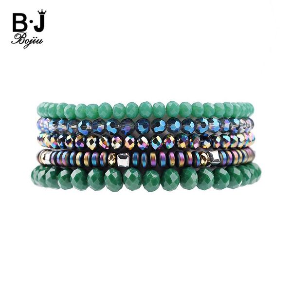 bojiu 5 pcs/set multilayer crystal hematite bracelets trendy green gray colorful faceted beads bracelets ladies jewelry bcset237, Black
bojiu 5 pcs/set multilayer crystal hematite bracelets trendy green gray colorful faceted beads bracelets ladies jewelry bcset237, Black