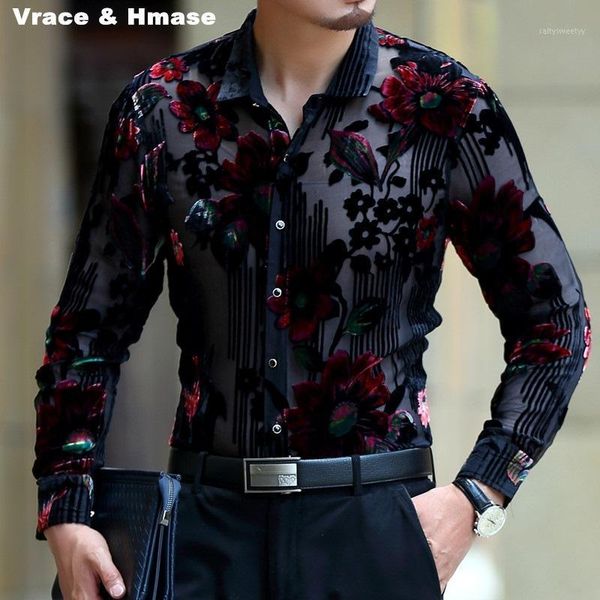 men's casual shirts exquisite flower pattern silk gold velvet hollow high-end shirt 2021 spring&autumn fashion quality men -xxxl1, White;black
men's casual shirts exquisite flower pattern silk gold velvet hollow high-end shirt 2021 spring&autumn fashion quality men -xxxl1, White;black