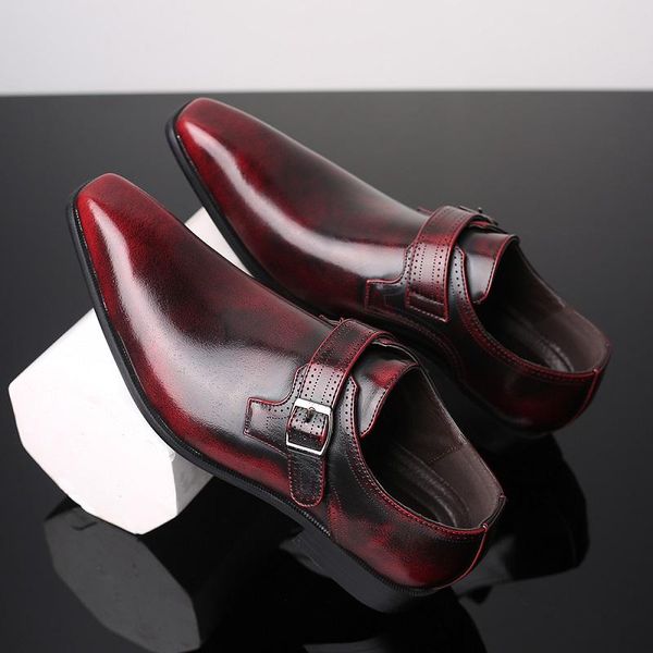 british style buckle men's dress shoes pointed oxford shoes fashion soft leather brogue wedding party 2.5, Black
british style buckle men's dress shoes pointed oxford shoes fashion soft leather brogue wedding party 2.5, Black