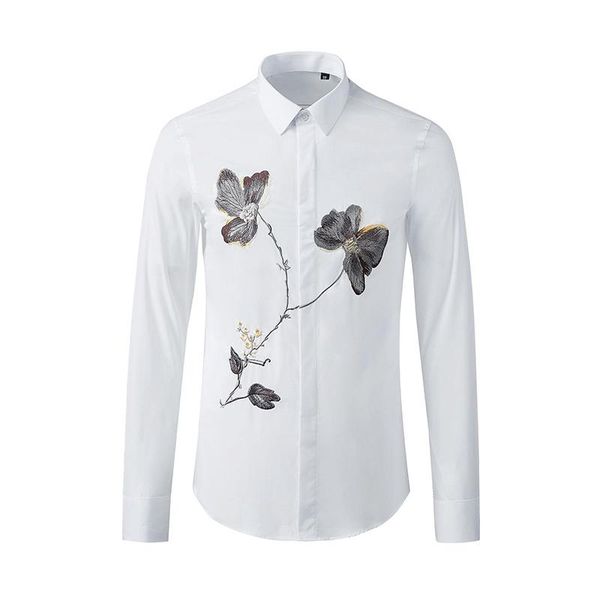 men's casual shirts 2021 classic fashion trend high-quality counterpoint flowers million needles seiko embroidery slim long-sleeved shi, White;black
men's casual shirts 2021 classic fashion trend high-quality counterpoint flowers million needles seiko embroidery slim long-sleeved shi, White;black