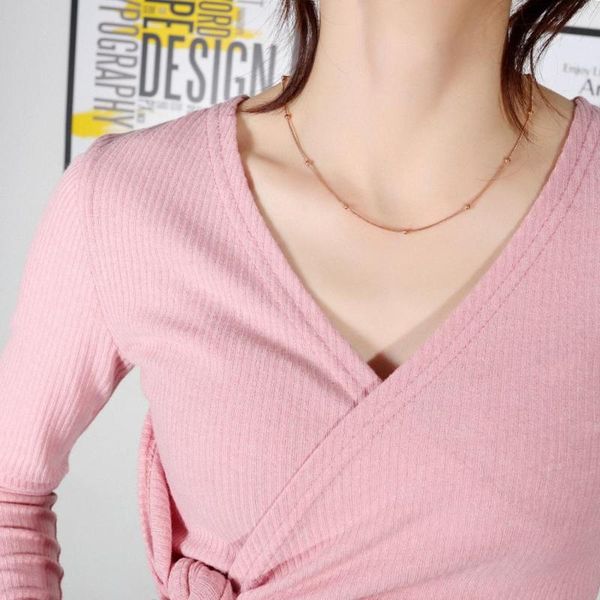 women's beads chain necklace in stainless steel delicate tiny wedding necklace, Silver
women's beads chain necklace in stainless steel delicate tiny wedding necklace, Silver