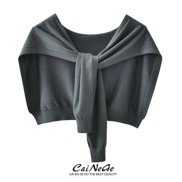 net red knitted shawl for women to wear shoulder with skirt, autumn winter versatile scarf and neck, Blue;gray
net red knitted shawl for women to wear shoulder with skirt, autumn winter versatile scarf and neck, Blue;gray