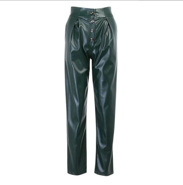 autumn new fashion in pleated loose leather pants breasted pu leather leather pants women, Black;white
autumn new fashion in pleated loose leather pants breasted pu leather leather pants women, Black;white