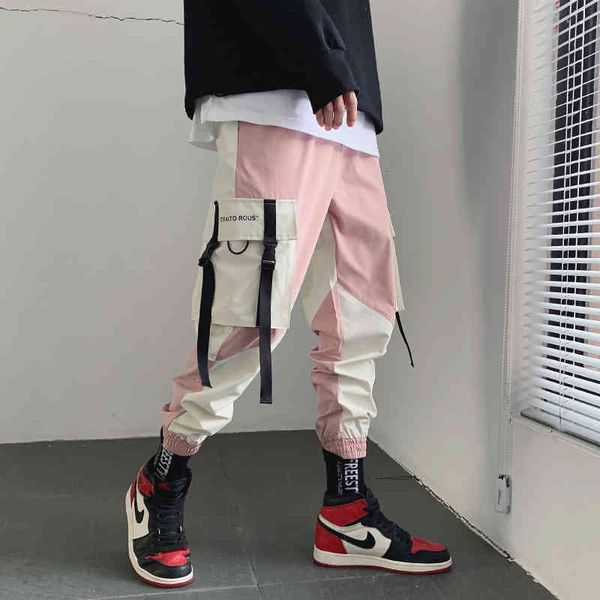 pants men's multi pockets ribbons patchwork mens punk hip hop cargo joggers pink color street vintage harem pants casual sweatpants for, Black
pants men's multi pockets ribbons patchwork mens punk hip hop cargo joggers pink color street vintage harem pants casual sweatpants for, Black