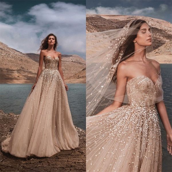 floral a line wedding dresses boho beach sweetheart sleeveless 3d applique lace princess bridal gowns sweep train robes de mariée, White
floral a line wedding dresses boho beach sweetheart sleeveless 3d applique lace princess bridal gowns sweep train robes de mariée, White