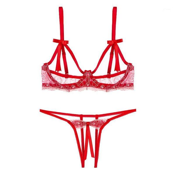 lingerie embroidered hollow steel ring bra open file panties three-point suit1, Red;black
lingerie embroidered hollow steel ring bra open file panties three-point suit1, Red;black