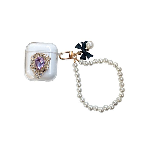 sparkling rhinestone diamond crystal stylish shockproof case for airpod 1 2 pro with bow pearl strap
sparkling rhinestone diamond crystal stylish shockproof case for airpod 1 2 pro with bow pearl strap