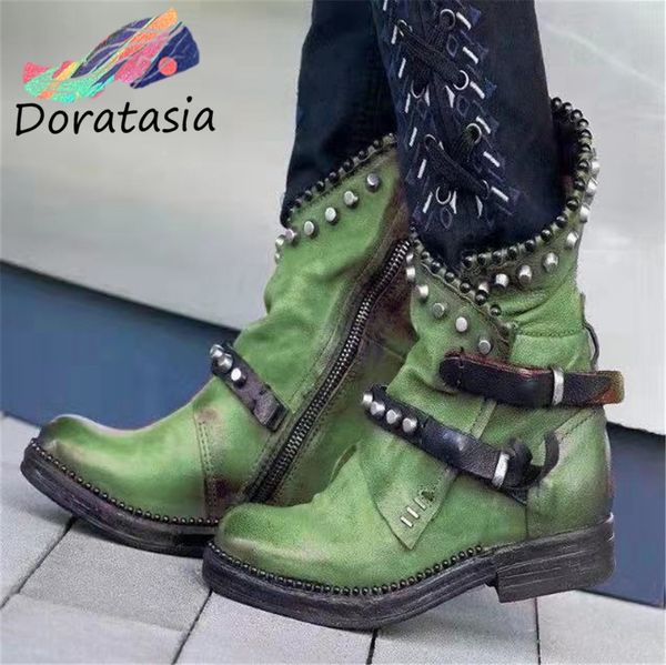 doratasia retro women round toe casual daily shoes fashion brand boots women buckle zipper sewing winter boots, Black
doratasia retro women round toe casual daily shoes fashion brand boots women buckle zipper sewing winter boots, Black