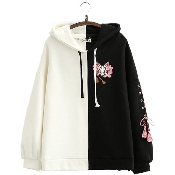 fashion-winter women's preppy style left right hit color patchwork fox embroidery fleece sweatshirt girl cotton casual pullovers 209756, Black
fashion-winter women's preppy style left right hit color patchwork fox embroidery fleece sweatshirt girl cotton casual pullovers 209756, Black