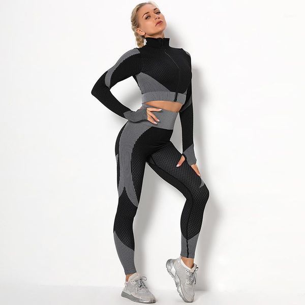 yoga outfits seamless jacquard zipper crop clothes suit women knitted hip-lift elastic fitness set1, White;red
yoga outfits seamless jacquard zipper crop clothes suit women knitted hip-lift elastic fitness set1, White;red