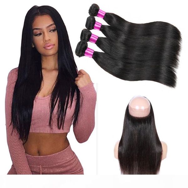 brazilian straight hair 360 lace frontal peruvian indian malaysian virgin human hair weave pre plucked 360 frontal with bundles, Black
brazilian straight hair 360 lace frontal peruvian indian malaysian virgin human hair weave pre plucked 360 frontal with bundles, Black