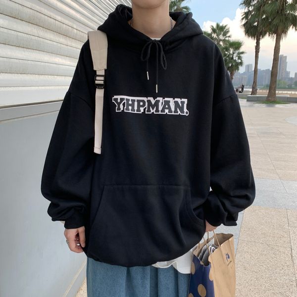 men's fleece thickened warm loose hooded fashionable pullover long sleeve sports coat sweater wy12-p65, Black
men's fleece thickened warm loose hooded fashionable pullover long sleeve sports coat sweater wy12-p65, Black