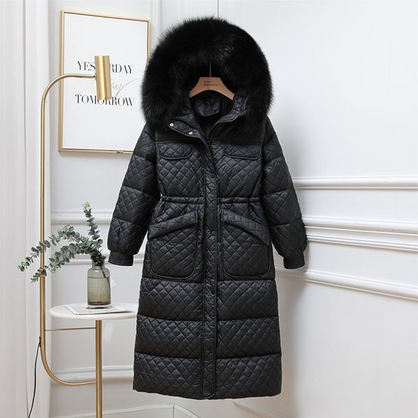 2021 New Female Large Natural Skin Collar Parka Hot Thickness 90% White Down Snow Jacket Sleeve KLS6, Black
2021 New Female Large Natural Skin Collar Parka Hot Thickness 90% White Down Snow Jacket Sleeve KLS6, Black