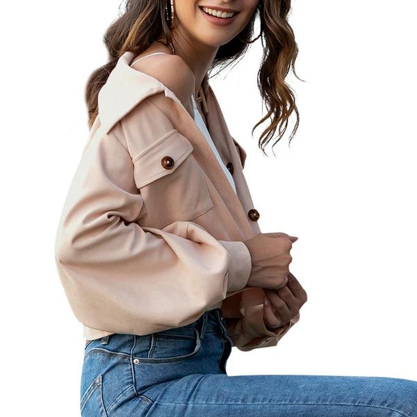 women's jackets autumn spring fashion jacket coat women solid button pocket trun-down collar long sleeve short, Black;brown
women's jackets autumn spring fashion jacket coat women solid button pocket trun-down collar long sleeve short, Black;brown